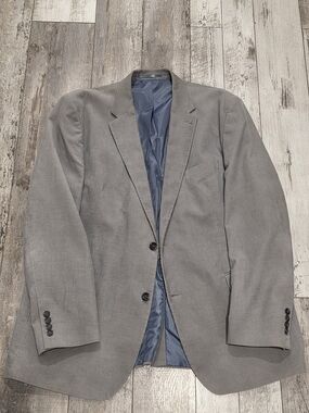 44L Men's C&A Canda European Corduroy Modern Blazer Light Gray Sport Coat
